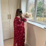 Aarzoo Designer Chinon Long Kurti Set Embroidered Long Top, Pant & Dupatta