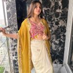 Zayra Designer Dhoti Set with Printed Shrug Modern Fusion Ethnic Outfit – 3 Piece Set