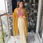 Zayra Designer Dhoti Set with Printed Shrug Modern Fusion Ethnic Outfit – 3 Piece Set