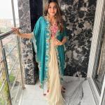 Zayra Designer Dhoti Set with Printed Shrug Modern Fusion Ethnic Outfit – 3 Piece Set