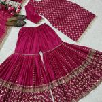 Chinnon Silk Designer Sharara Set