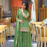 Noor Chinnon Silk Designer Sharara Set  Party Wear Top, Sharara Palazzo & Embroidered Dupatta