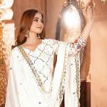 Noor Chinnon Silk Designer Sharara Set  Party Wear Top, Sharara Palazzo & Embroidered Dupatta