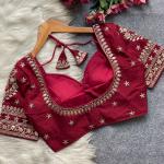 Mumtaz Royal Jodha Style Bridal Blouse – Vichitra Silk Edition