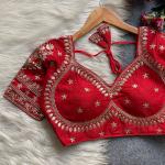 Mumtaz Royal Jodha Style Bridal Blouse – Vichitra Silk Edition