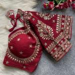 Mumtaz Royal Jodha Style Bridal Blouse – Vichitra Silk Edition