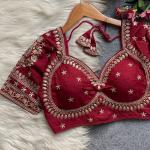 Mumtaz Royal Jodha Style Bridal Blouse – Vichitra Silk Edition