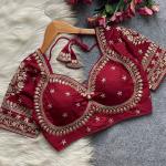 Mumtaz Royal Jodha Style Bridal Blouse – Vichitra Silk Edition