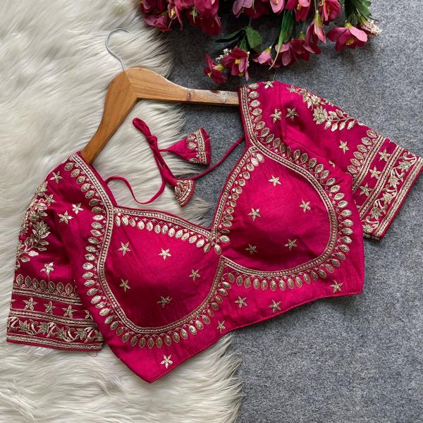 Mumtaz Royal Jodha Style Bridal Blouse – Vichitra Silk Edition