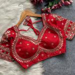 Mumtaz Royal Jodha Style Bridal Blouse – Vichitra Silk Edition