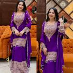 Elara Luxury Crunchy Silk Kurta Sharara Set Premium Boutique Style Festive Wear