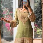 Elara Luxury Crunchy Silk Kurta Sharara Set Premium Boutique Style Festive Wear