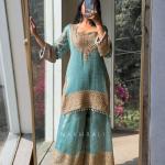 Elara Luxury Crunchy Silk Kurta Sharara Set Premium Boutique Style Festive Wear