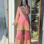 Elara Luxury Crunchy Silk Kurta Sharara Set Premium Boutique Style Festive Wear