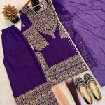 Elara Luxury Crunchy Silk Kurta Sharara Set Premium Boutique Style Festive Wear