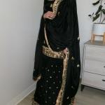 Noor Crepe Designer Sharara Set Embroidered Top, Sharara Palazzo & Georgette Dupatta