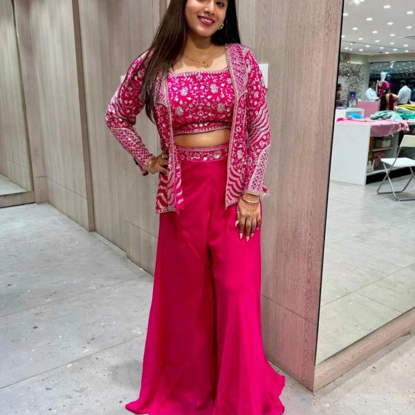 Rani Noor Chinon Silk Koti Palazzo Set