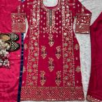 Zehra Chinnon Silk Pakistani Suit Set
