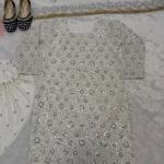 Zoya Designer Georgette Dhoti Suit Set Embroidered Top, Dhoti Salwar & Dupatta