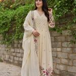 Saheli Chanderi Silk Handwork Suit Set – Premium 3 Piece Collection