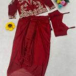 Rangoli Silk Koti Dhoti Lehenga Set  Boutique Style Embroidered Lehenga with Blouse & Koti