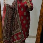 Saanvi Premium Jaipuri Cotton Kurti Set – 3 Piece Comfort Collection