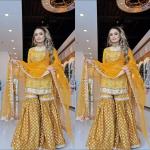 Noor Chinnon Silk Designer Sharara Set