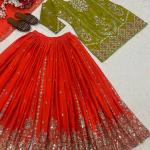 Meher Chinnon Silk Designer Plazzo Set Embroidered Party Wear Top, Plazzo & Dupatta