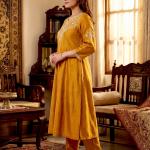 Vichitra Silk Embroidered Kurti Set with Palazzo & Dupatta