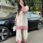 Royale Embroidered Rayon Cord Set Premium Party Wear Top & Palazzo Set