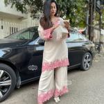 Royale Embroidered Rayon Cord Set Premium Party Wear Top & Palazzo Set