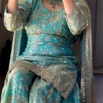 Zariya Fancy Crush Silk Designer Sharara Set Embroidered Top, Sharara Palazzo & Dupatta