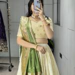 Ved Paithani Silk Lehenga Choli Set – Maharashtrian Heritage Collection