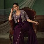 Crepe Silk Ready-to-Wear Saree with Embroidered Koti