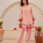 Mul Chanderi Embroidered Cord Set – Premium Edition