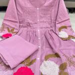 Mul Chanderi Embroidered Cord Set – Premium Edition