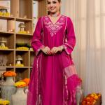 Satori Royale Silk Embroidered Suit Set  Premium Festive Kurta, Pant & Banarasi Dupatta