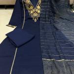 Satori Royale Silk Embroidered Suit Set  Premium Festive Kurta, Pant & Banarasi Dupatta