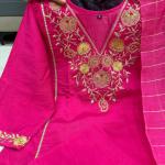 Satori Royale Silk Embroidered Suit Set  Premium Festive Kurta, Pant & Banarasi Dupatta
