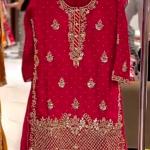 Noorani Chinon Silk Designer Sharara Set  Embroidered Party Wear Top, Sharara Palazzo & Dupatta