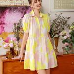 Flora Slub Cotton Floral One-Piece Top with Belt