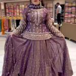 Noor Simmer Silk Embroidered Top Lehenga Set Designer Party Wear Lehenga with Dupatta