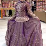 Noor Simmer Silk Embroidered Top Lehenga Set Designer Party Wear Lehenga with Dupatta