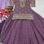 Noor Simmer Silk Embroidered Top Lehenga Set Designer Party Wear Lehenga with Dupatta