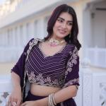 Noor Faux Blooming Embroidered Lehenga Choli Set Designer Lehenga with Blouse & Dupatta