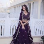 Noor Faux Blooming Embroidered Lehenga Choli Set Designer Lehenga with Blouse & Dupatta