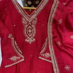 Noor Pure Chinon Embroidered Kurti Pant Set with Dupatta