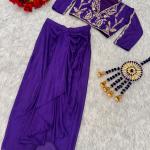 Noor Faux Georgette Embroidered Dhoti Suit Set Designer Top, Dhoti Salwar & Dupatta