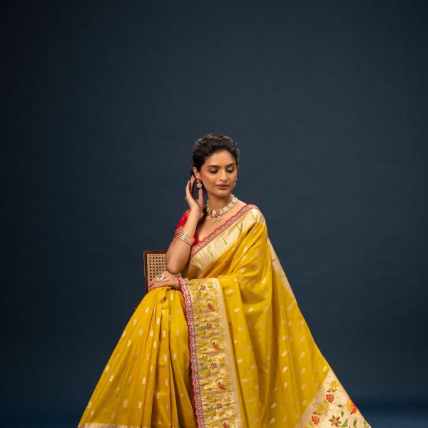 Rajshree Paithani Tissue Silk Zari Saree