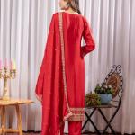 Zeenat Pure Chinon Embroidered Kurti Set with Dupatta